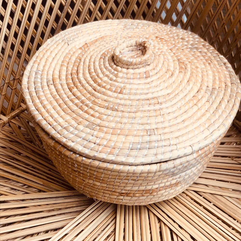 Woven Lidded Basket
